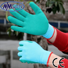 NMSAFETY 13 calibre trabajo látex de espuma guantes de jardín guantes de trabajo látex de nylon